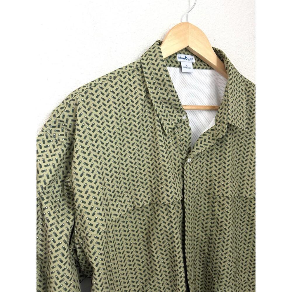 Blue Quail Men's‎ XL Pearl Snap Button Up UPF Performance Shells Printed Western
